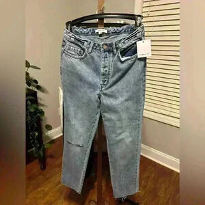 Retro 90s Y2K Skater Distressed Denim Jeans Women’s Size 28 Fitted